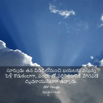 Picture 03 - కీర్తన 19:5 TELIRV - సూర్యుడు తన - Bible Verse Picture