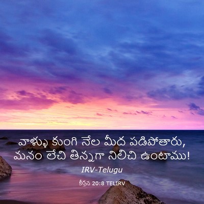 Picture 03 - కీర్తన 20:8 TELIRV - వాళ్ళు కుంగి నేల - Bible Verse Picture
