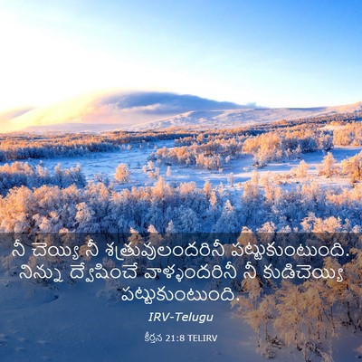 Picture 03 - కీర్తన 21:8 TELIRV - నీ చెయ్యి నీ - Bible Verse Picture