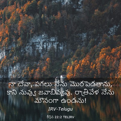 Picture 03 - కీర్తన 22:2 TELIRV - నా దేవా, పగలు నేను - Bible Verse Picture