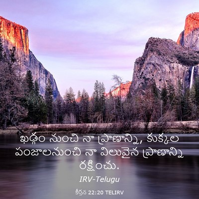 Picture 03 - కీర్తన 22:20 TELIRV - ఖడ్గం నుంచి నా - Bible Verse Picture