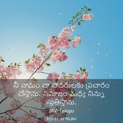 Picture 03 - కీర్తన 22:22 TELIRV - నీ నామం నా - Bible Verse Picture