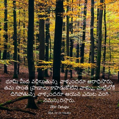Picture 03 - కీర్తన 22:29 TELIRV - భూమి మీద - Bible Verse Picture