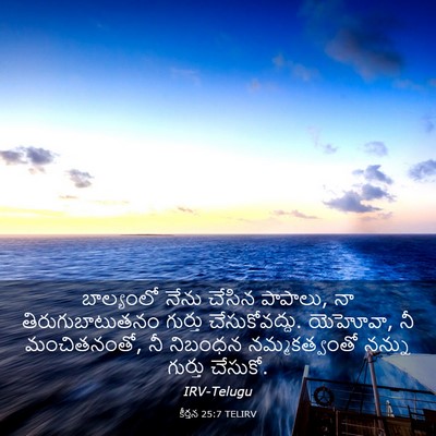 Picture 03 - కీర్తన 25:7 TELIRV - బాల్యంలో నేను - Bible Verse Picture