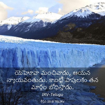 Picture 03 - కీర్తన 25:8 TELIRV - యెహోవా మంచివాడు, - Bible Verse Picture