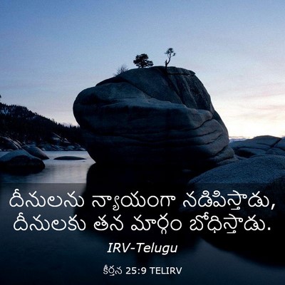Picture 03 - కీర్తన 25:9 TELIRV - దీనులను న్యాయంగా - Bible Verse Picture