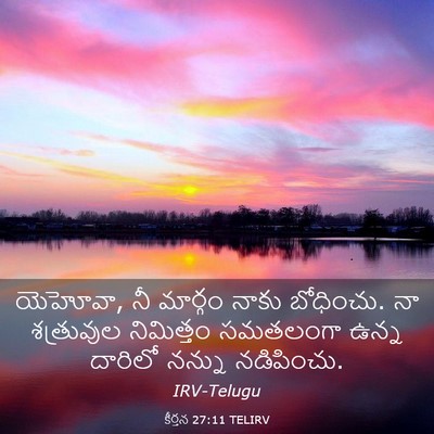 Picture 03 - కీర్తన 27:11 TELIRV - యెహోవా, నీ మార్గం - Bible Verse Picture