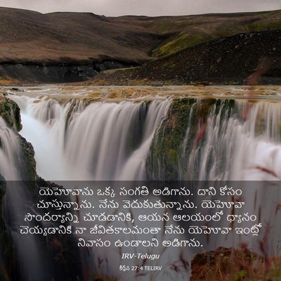 Picture 03 - కీర్తన 27:4 TELIRV - యెహోవాను ఒక్క - Bible Verse Picture