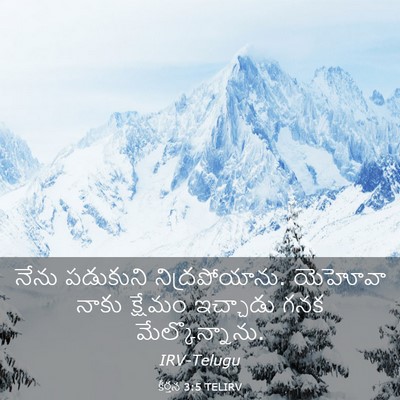 Picture 03 - కీర్తన 3:5 TELIRV - నేను పడుకుని - Bible Verse Picture