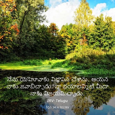 Picture 03 - కీర్తన 34:4 TELIRV - నేను యెహోవాకు - Bible Verse Picture