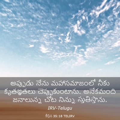 Picture 03 - కీర్తన 35:18 TELIRV - అప్పుడు నేను - Bible Verse Picture