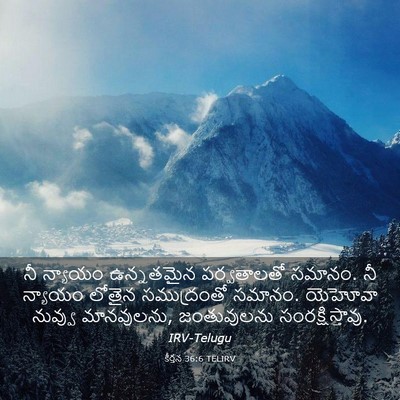 Picture 03 - కీర్తన 36:6 TELIRV - నీ న్యాయం - Bible Verse Picture