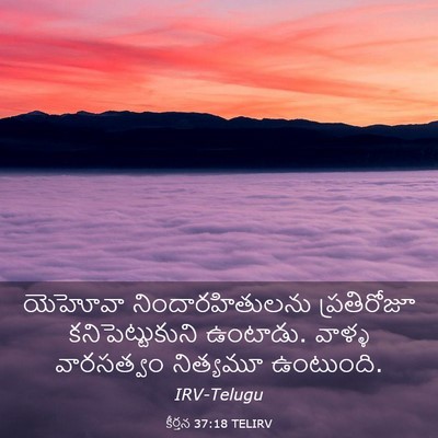Picture 03 - కీర్తన 37:18 TELIRV - యెహోవా - Bible Verse Picture