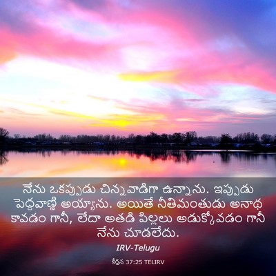 Picture 03 - కీర్తన 37:25 TELIRV - నేను ఒకప్పుడు - Bible Verse Picture