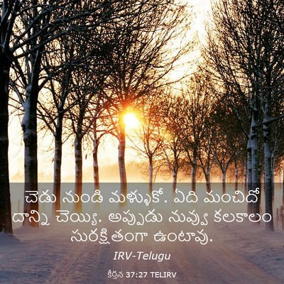 Picture 03 - కీర్తన 37:27 TELIRV - చెడు నుండి - Bible Verse Picture