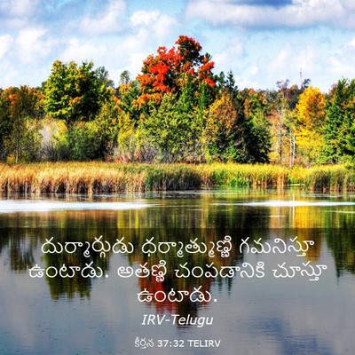 Picture 03 - కీర్తన 37:32 TELIRV - దుర్మార్గుడు - Bible Verse Picture