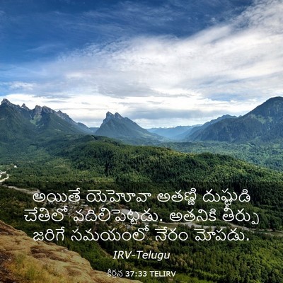 Picture 03 - కీర్తన 37:33 TELIRV - అయితే యెహోవా - Bible Verse Picture