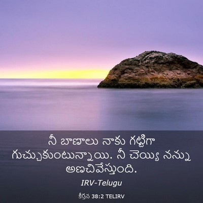 Picture 03 - కీర్తన 38:2 TELIRV - నీ బాణాలు నాకు - Bible Verse Picture