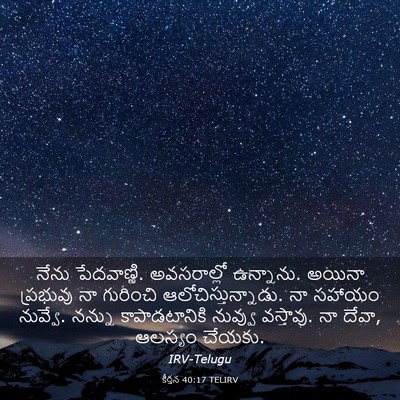 Picture 03 - కీర్తన 40:17 TELIRV - నేను పేదవాణ్ణి. - Bible Verse Picture