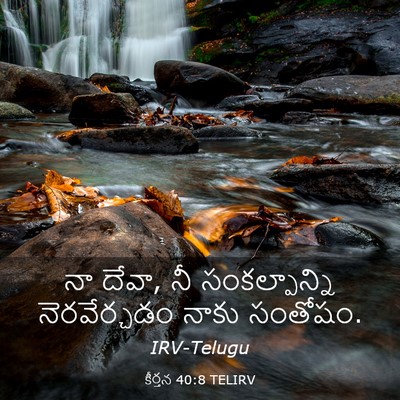 Picture 03 - కీర్తన 40:8 TELIRV - నా దేవా, నీ - Bible Verse Picture
