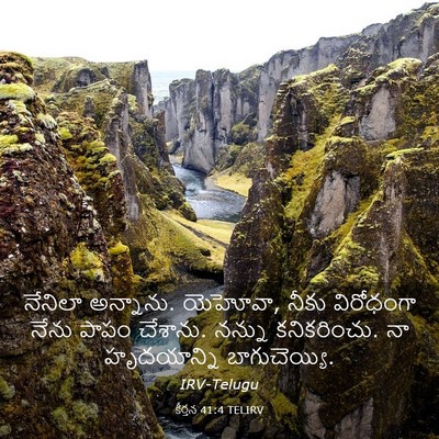 Picture 03 - కీర్తన 41:4 TELIRV - నేనిలా అన్నాను. - Bible Verse Picture
