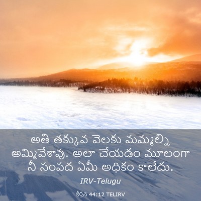 Picture 03 - కీర్తన 44:12 TELIRV - అతి తక్కువ వెలకు - Bible Verse Picture
