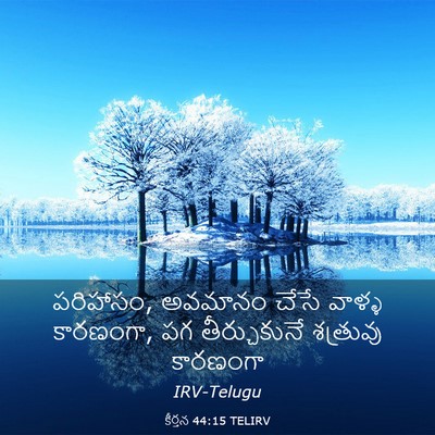 Picture 03 - కీర్తన 44:15 TELIRV - పరిహాసం, అవమానం - Bible Verse Picture