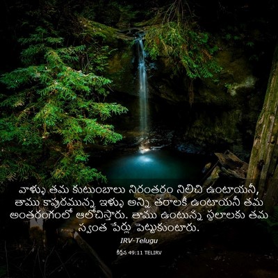 Picture 03 - కీర్తన 49:11 TELIRV - వాళ్ళు తమ - Bible Verse Picture