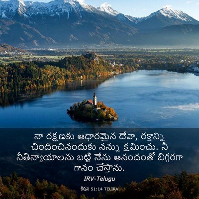 Picture 03 - కీర్తన 51:14 TELIRV - నా రక్షణకు - Bible Verse Picture