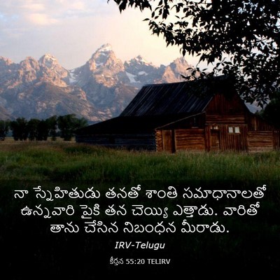 Picture 03 - కీర్తన 55:20 TELIRV - నా స్నేహితుడు - Bible Verse Picture