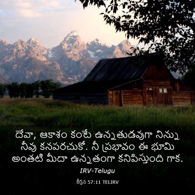 Picture 03 - కీర్తన 57:11 TELIRV - దేవా, ఆకాశం కంటే - Bible Verse Picture