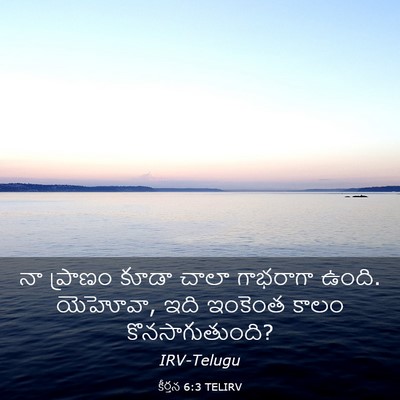 Picture 03 - కీర్తన 6:3 TELIRV - నా ప్రాణం కూడా - Bible Verse Picture
