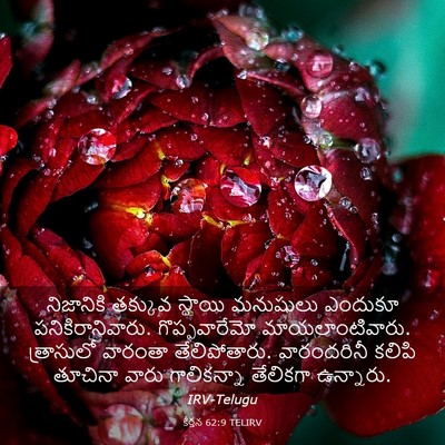 Picture 03 - కీర్తన 62:9 TELIRV - నిజానికి తక్కువ - Bible Verse Picture