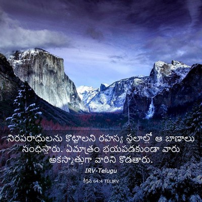 Picture 03 - కీర్తన 64:4 TELIRV - నిరపరాధులను - Bible Verse Picture