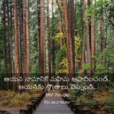 Picture 03 - కీర్తన 66:2 TELIRV - ఆయన నామానికి మహిమ - Bible Verse Picture