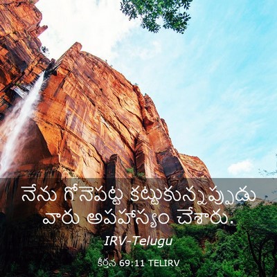 Picture 03 - కీర్తన 69:11 TELIRV - నేను గోనెపట్ట - Bible Verse Picture