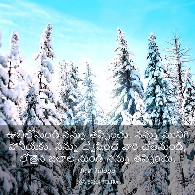 Picture 03 - కీర్తన 69:14 TELIRV - ఊబిలోనుండి నన్ను - Bible Verse Picture