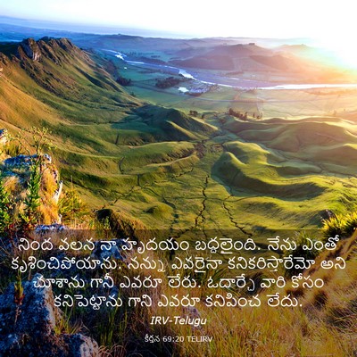 Picture 03 - కీర్తన 69:20 TELIRV - నింద వలన నా హృదయం - Bible Verse Picture