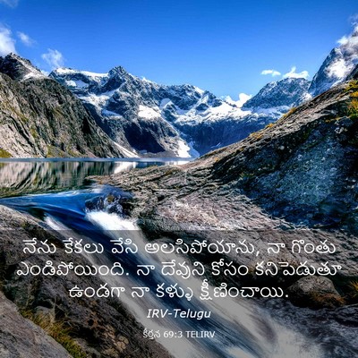 Picture 03 - కీర్తన 69:3 TELIRV - నేను కేకలు వేసి - Bible Verse Picture