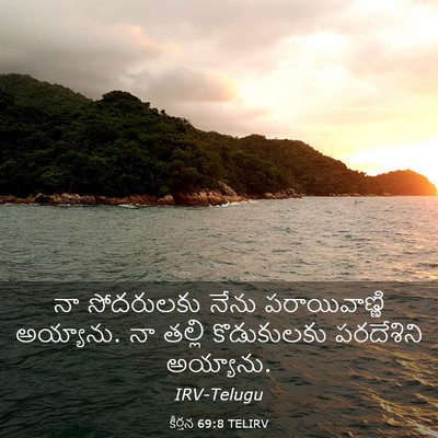 Picture 03 - కీర్తన 69:8 TELIRV - నా సోదరులకు నేను - Bible Verse Picture