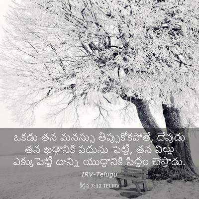 Picture 03 - కీర్తన 7:12 TELIRV - ఒకడు తన మనస్సు - Bible Verse Picture