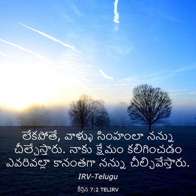 Picture 03 - కీర్తన 7:2 TELIRV - లేకపోతే, వాళ్ళు - Bible Verse Picture