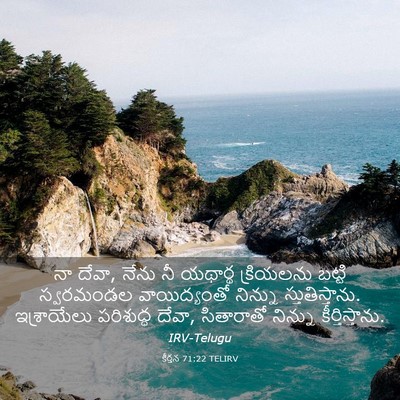 Picture 03 - కీర్తన 71:22 TELIRV - నా దేవా, నేను నీ - Bible Verse Picture
