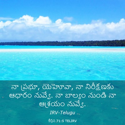 Picture 03 - కీర్తన 71:5 TELIRV - నా ప్రభూ, యెహోవా, - Bible Verse Picture