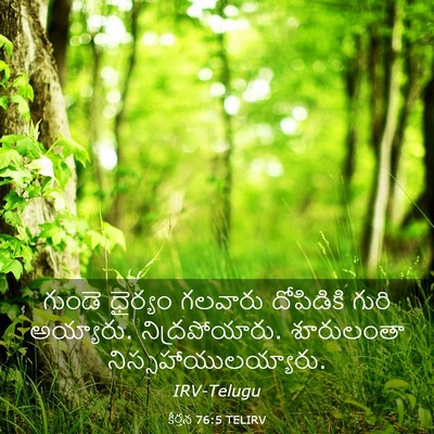 Picture 03 - కీర్తన 76:5 TELIRV - గుండె ధైర్యం - Bible Verse Picture