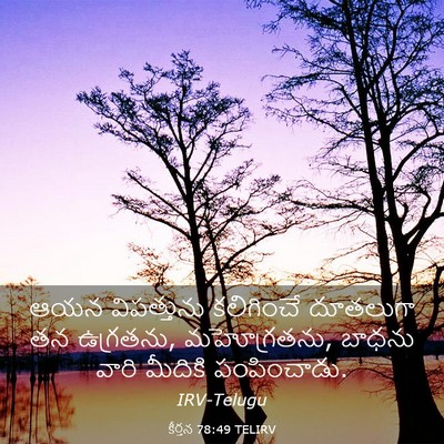 Picture 03 - కీర్తన 78:49 TELIRV - ఆయన విపత్తును - Bible Verse Picture