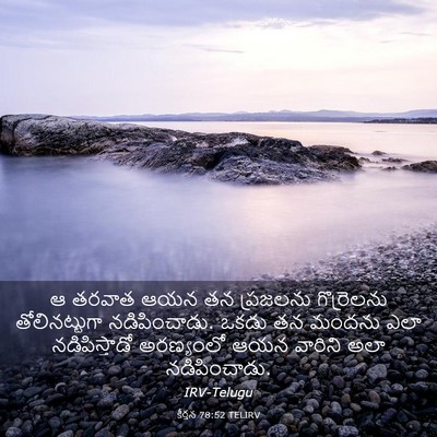 Picture 03 - కీర్తన 78:52 TELIRV - ఆ తరవాత ఆయన తన - Bible Verse Picture