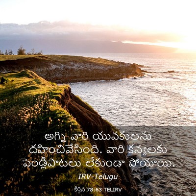 Picture 03 - కీర్తన 78:63 TELIRV - అగ్ని వారి - Bible Verse Picture