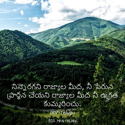 Picture 03 - కీర్తన 79:6 TELIRV - నిన్నెరగని - Bible Verse Picture