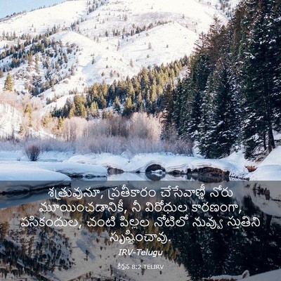 Picture 03 - కీర్తన 8:2 TELIRV - శత్రువునూ, - Bible Verse Picture